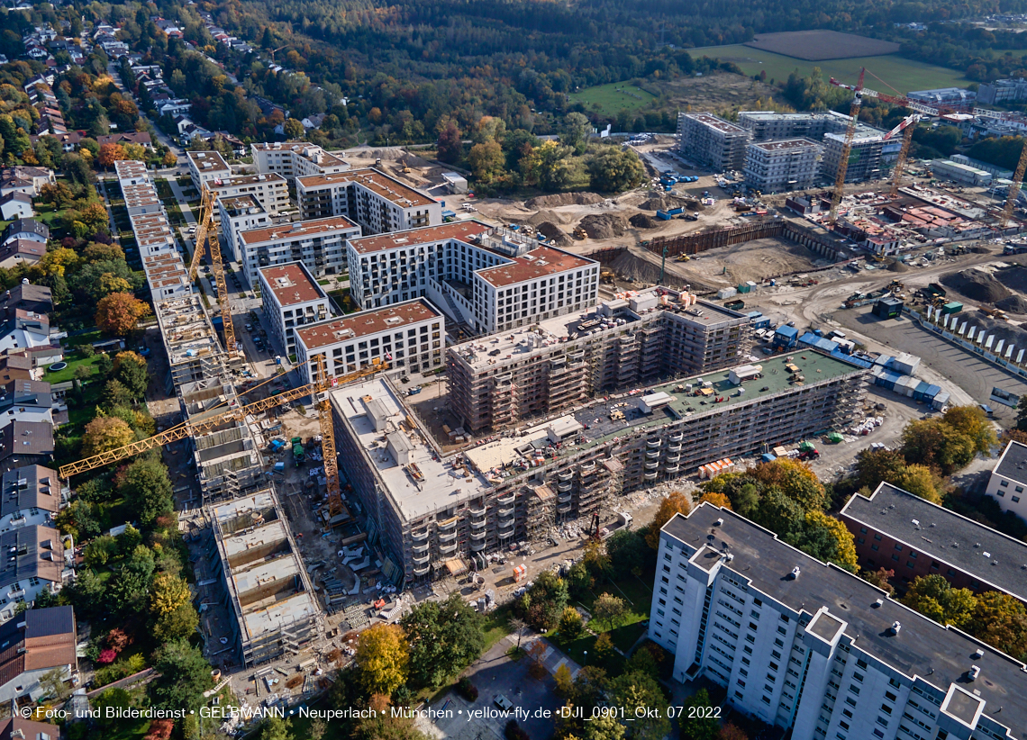13.10.2022 - Baustelle Alexisquartier und Pandion Verde in Neuperlach